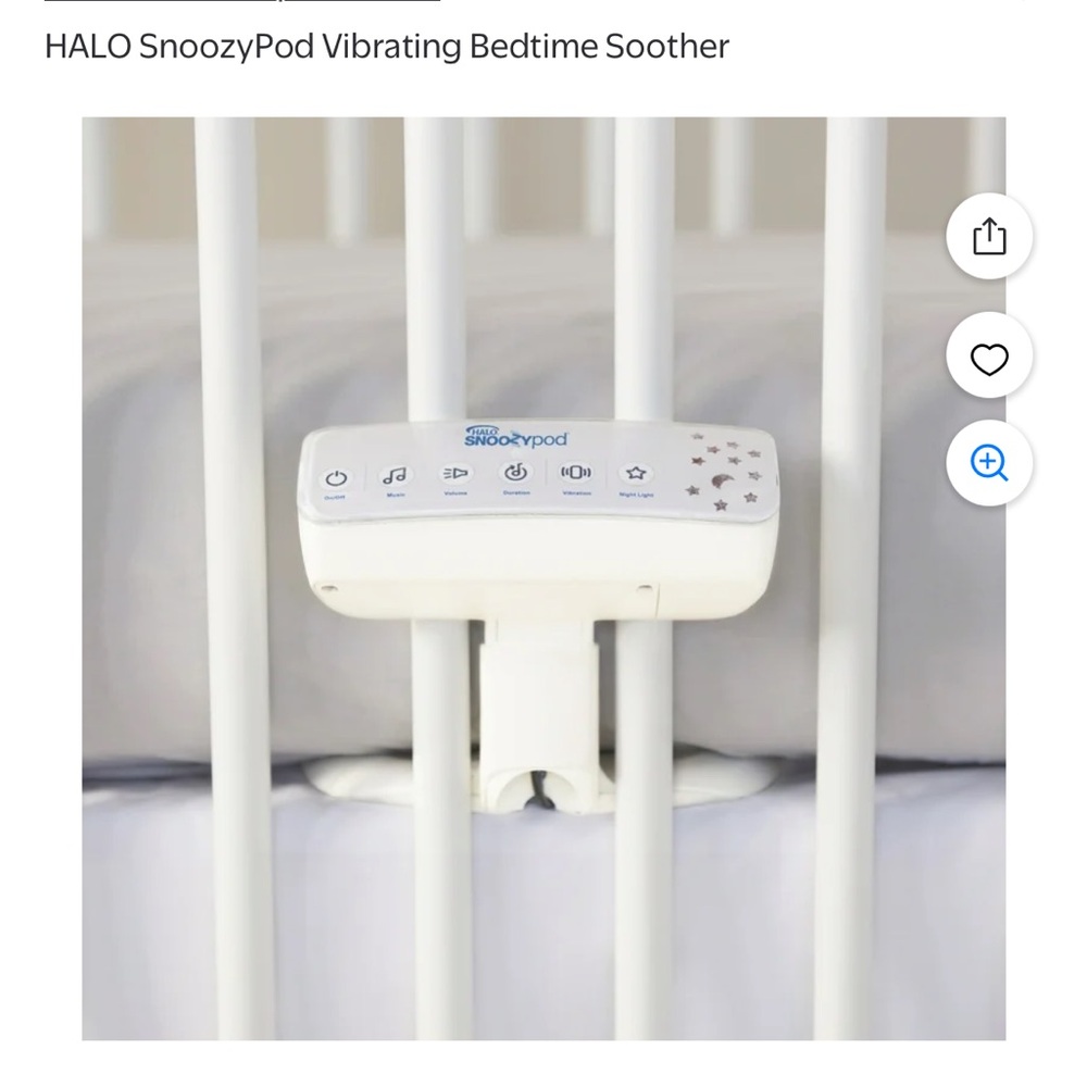 HALO SNOOZYPod Baby Bedtime Soother Projector, Vibration and Soothing Sound - Picture 7 of 10